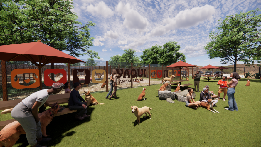 Yaqui Animal Rescue (Cane's Playground) - Front Drive View